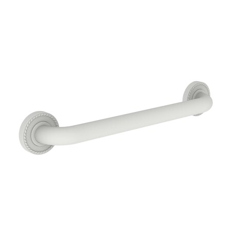 Newport Brass 19" L, Two Post, Solid Brass, 16" Grab Bar in Matte White, Matte White 1020-3916/52